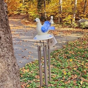 Blue and White Bird Wind Chime